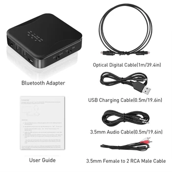 KEBIDU Wireless Bluetooth 5.0 Receiver Transmitter CSR8675 HD APTX LL Audio Music 3.5mm 3.5 AUX Jack/SPDIF/RCA For TV PC Car
KEBIDU Wireless Bluetooth 5.0 Receiver Transmitter CSR8675 HD APTX LL Audio Music 3.5mm 3.5 AUX Jack/SPDIF/RCA For TV PC Car