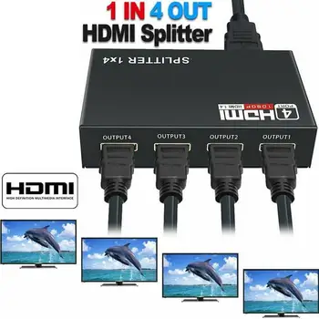 Ultra HD 4K HDMI Splitter 1X4 Port Hdmi Splitter 1 in 4 out Powered Adapter HD 1080P 4K/2K 3D Resolutions Video HDMI Switcher
Ultra HD 4K HDMI Splitter 1X4 Port Hdmi Splitter 1 in 4 out Powered Adapter HD 1080P 4K/2K 3D Resolutions Video HDMI Switcher