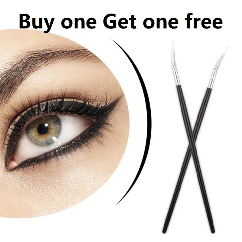 

Hot Eyeliner Brush Professional MakeUp Tool Easy To Clean Thin Thick Line Perfect Eye Makeup Portable Soft Buy One Get One Free
