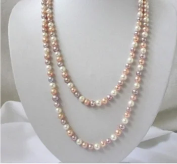 7-8mm white pink purple freshwater pearls necklace 50"
7-8mm white pink purple freshwater pearls necklace 50"