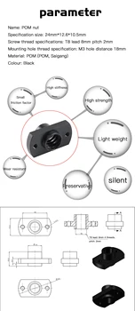 3D Printer Z Axis Trapezoid Motor Screw Nuts T8 Nut POM Nut Lead 8mm Pitch 2mm For Creality CR10 CR-10S Ender-3 Lead Screw
3D Printer Z Axis Trapezoid Motor Screw Nuts T8 Nut POM Nut Lead 8mm Pitch 2mm For Creality CR10 CR-10S Ender-3 Lead Screw