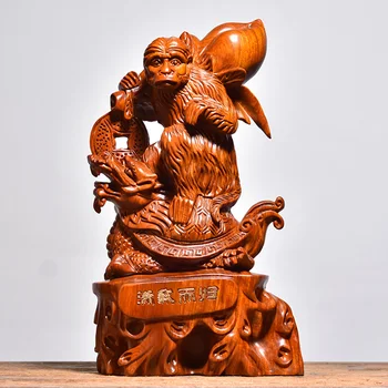 Carved Rosewood Statue Zodiac Monkey Dragon Turtle Decorations Fruitful Results Handicraft Household Sitting Room Porch TV Decor
Carved Rosewood Statue Zodiac Monkey Dragon Turtle Decorations Fruitful Results Handicraft Household Sitting Room Porch TV Decor