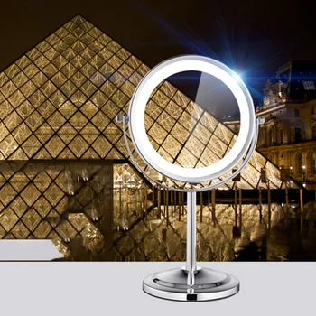 6 inch Swivel Vanity Mirror Double Sided Makeup Mirror Metal LED 3X Magnification Mirror with 360 Degree Rotation
6 inch Swivel Vanity Mirror Double Sided Makeup Mirror Metal LED 3X Magnification Mirror with 360 Degree Rotation
