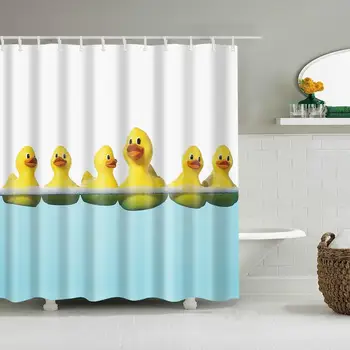 Waterproof Thicken White and Blue Shower Curtain Lovely Yellow Ducks Mildew Proof Bath Tub Shower Curtain with 12 pcs Hooks
Waterproof Thicken White and Blue Shower Curtain Lovely Yellow Ducks Mildew Proof Bath Tub Shower Curtain with 12 pcs Hooks
