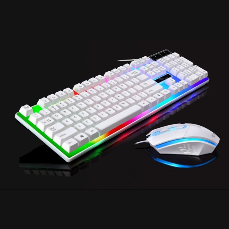 Backlight Gaming keyboard and Mouse Wired keyboard Russia Gamer kit Silent Gaming Mouse Set
Backlight Gaming keyboard and Mouse Wired keyboard Russia Gamer kit Silent Gaming Mouse Set