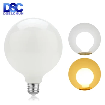 

Milky Glass Bulb E27 5W Edison â€‹LED Light Bulb G80 G95 G125 220V-240V Globe Ball Bulb Cold/Warm White Lampada LED Lamp