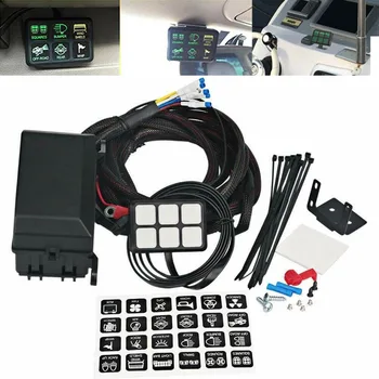 1 Set 6 Gang Switch Panel Electronic Relay System Circuit Control Box Waterproof Fuse Relay Box Wiring Harness Assemblies
1 Set 6 Gang Switch Panel Electronic Relay System Circuit Control Box Waterproof Fuse Relay Box Wiring Harness Assemblies