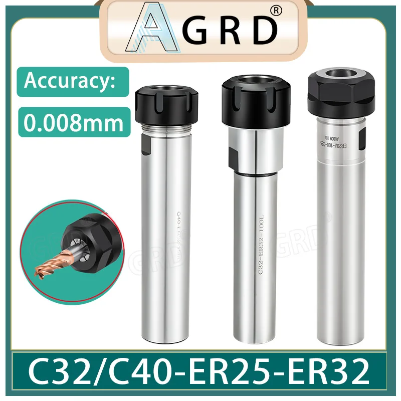 Держатель инструмента C32/C40/ER25/ER32/100L/150L/200L с ЧПУ, Удлинительный стержень Высокоточный Зажимной патрон для гравировального станка, фрезерного станка
Держатель инструмента C32/C40/ER25/ER32/100L/150L/200L с ЧПУ, Удлинительный стержень Высокоточный Зажимной патрон для гравировального станка, фрезерного станка