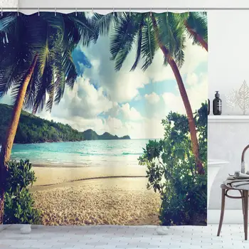 Palm Tree Shower Curtain Summer Beach Vintage Style Tropical Sunset Picture Print Bathroom Decor Set with Hooks 70
Palm Tree Shower Curtain Summer Beach Vintage Style Tropical Sunset Picture Print Bathroom Decor Set with Hooks 70