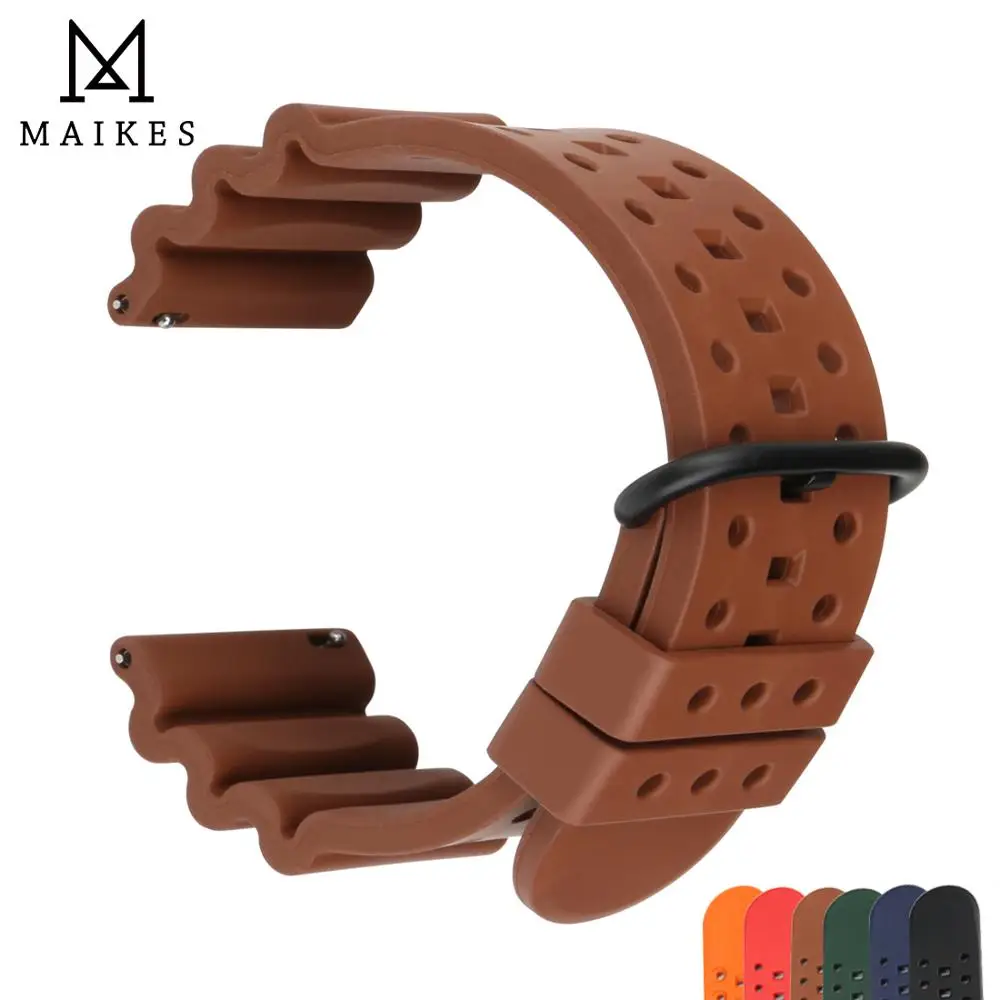 MAIKES Rubber Rally Watch Strap Quick ReleaseStrap Waterproof Air Hole Watch band Stainless Steel Buckle 20mm 22mm
MAIKES Rubber Rally Watch Strap Quick ReleaseStrap Waterproof Air Hole Watch band Stainless Steel Buckle 20mm 22mm