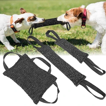 Black Dog Training Bite Tug Pillow Sleeve with 2 Rope Handles Pet Chewing Toy for Training Malinois German Shepherd Rottweiler 
Black Dog Training Bite Tug Pillow Sleeve with 2 Rope Handles Pet Chewing Toy for Training Malinois German Shepherd Rottweiler