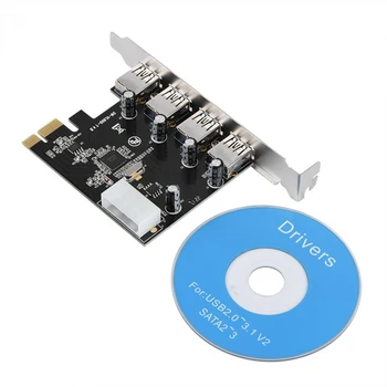 4 Port PCI-E to USB 3.0 HUB PCI Express Expansion Card Adapter USB3.0 High Speed 5Gbps Controller PCI-E 4X Adapter Card
4 Port PCI-E to USB 3.0 HUB PCI Express Expansion Card Adapter USB3.0 High Speed 5Gbps Controller PCI-E 4X Adapter Card