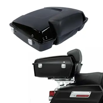 Motorcycle Razor Pack Trunk w/ Backrest For Harley Tour Pack Touring Road Street Glide Electra Glide Road King 1997-2013 
Motorcycle Razor Pack Trunk w/ Backrest For Harley Tour Pack Touring Road Street Glide Electra Glide Road King 1997-2013