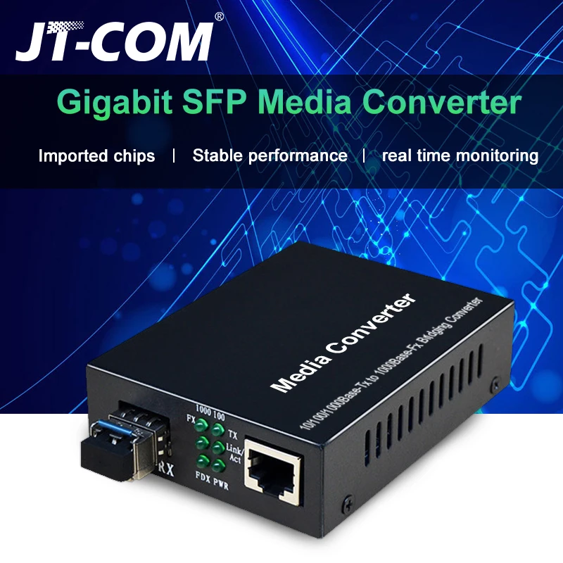 1Gb SFP Fiber to RJ45 Fiber Optic Media Converter 1000Mbps SFP Fiber Switch with SFP Module Compatible Cisco/Mikrotik/Huawei
1Gb SFP Fiber to RJ45 Fiber Optic Media Converter 1000Mbps SFP Fiber Switch with SFP Module Compatible Cisco/Mikrotik/Huawei