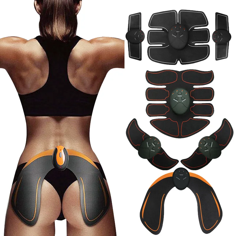 

Muscle Stimulator EMS Wireless ABS Abdominal Muscle Trainer Toner Body Fitness Hip Trainer Shaping Patch Sliming Trainer Unisex