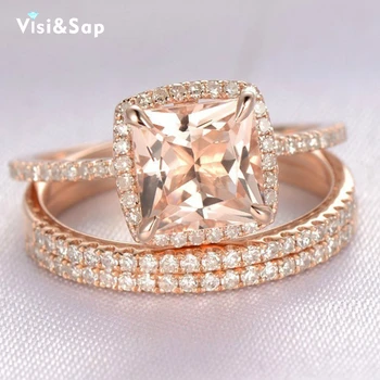 Visisap Luxury Square Cubic Zirconia 3 In 1 Ring Rose Gold Color Micro Pave Wedding Rings for Women Men Trendy Jewelry CSB2154 
Visisap Luxury Square Cubic Zirconia 3 In 1 Ring Rose Gold Color Micro Pave Wedding Rings for Women Men Trendy Jewelry CSB2154