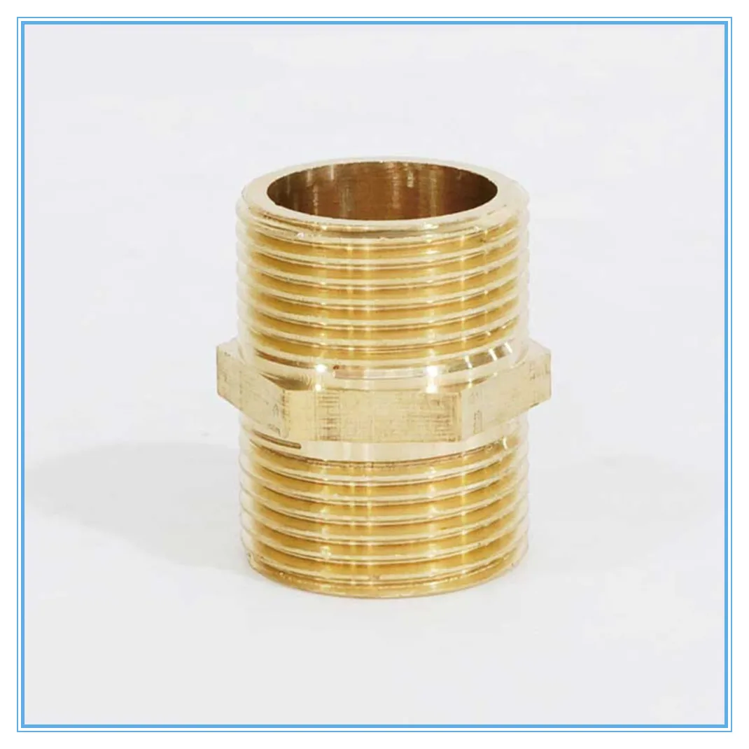 

Brass Pipe Hex Nipple Fitting Quick Adapter 1/8" 1/4" 3/8" 1/2" 3/4" 1" BSP Male Thread Water, oil and gas Connector