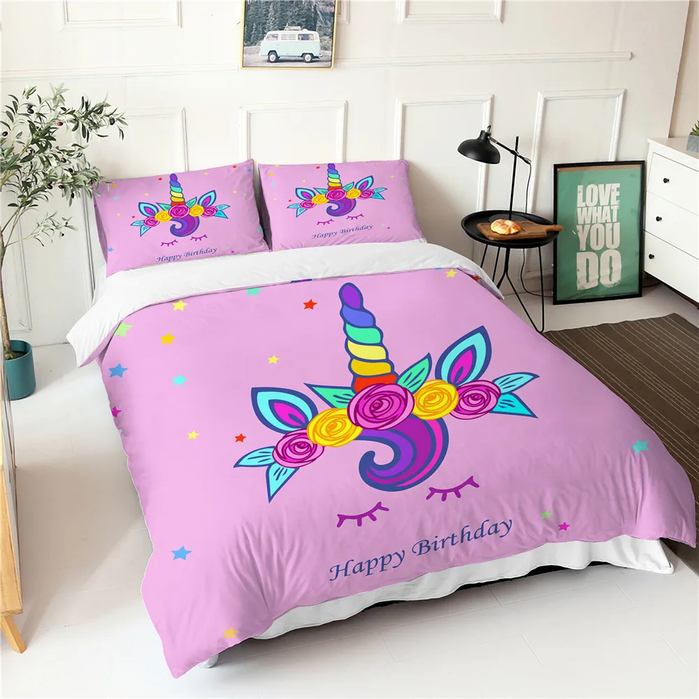 Queen Size Comforter Bed Sheets Cartoon Unicorn 3d Printed Duvet Cover Set Home Textiles with Pillowcases Bed Linens
Queen Size Comforter Bed Sheets Cartoon Unicorn 3d Printed Duvet Cover Set Home Textiles with Pillowcases Bed Linens