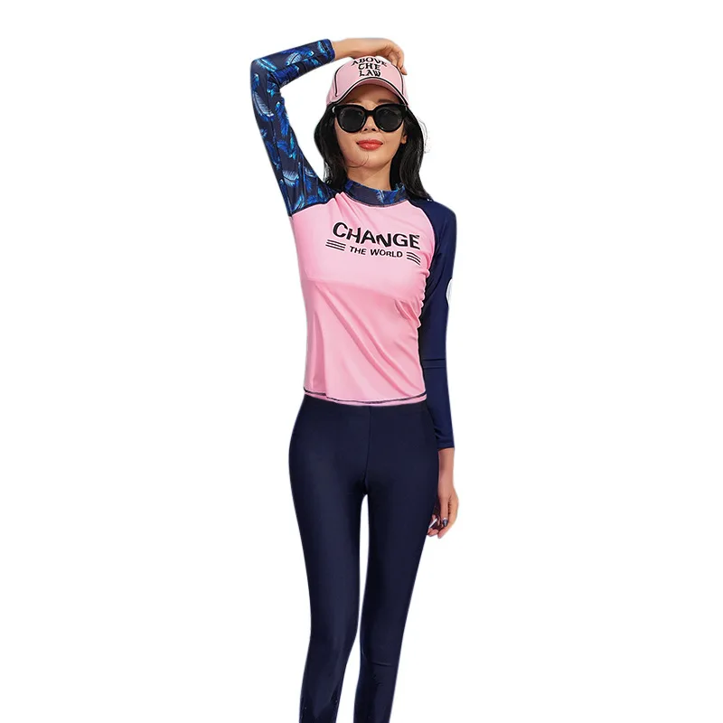 Korean-style Diving Suit Women's Long-Sleeve Swimsuit Sun-resistant Split Type Quick-Dry Jellyfish Clothing Zipper Snorkeling Su
Korean-style Diving Suit Women's Long-Sleeve Swimsuit Sun-resistant Split Type Quick-Dry Jellyfish Clothing Zipper Snorkeling Su