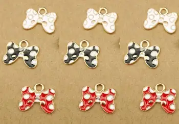 100 pcs cartoon Bow Necklace earrings Key chain Metal Charm Pendants DIY Jewelry Making
100 pcs cartoon Bow Necklace earrings Key chain Metal Charm Pendants DIY Jewelry Making