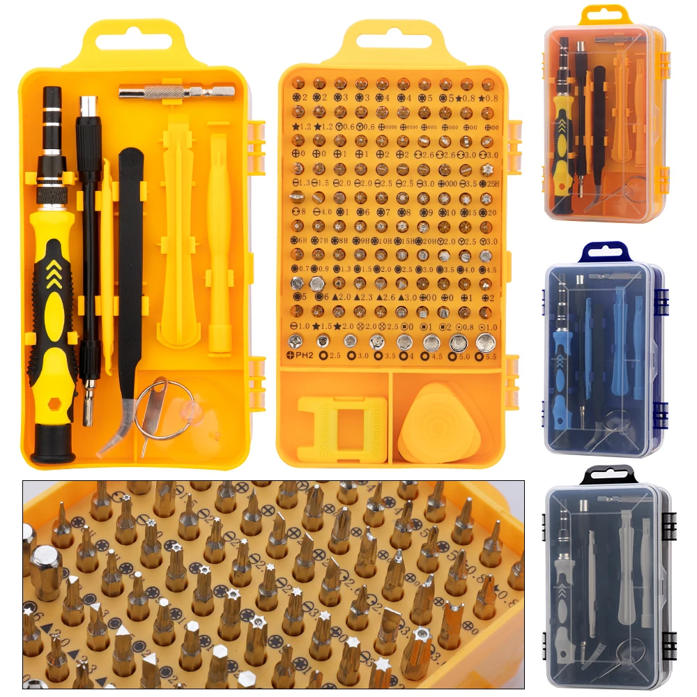 110 in 1 Mini Precision Screwdriver Multi Computer PC Mobile Phone Device Repair Hand Home Tools Screwdriver Set
110 in 1 Mini Precision Screwdriver Multi Computer PC Mobile Phone Device Repair Hand Home Tools Screwdriver Set