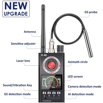 Hidden Camera Detectors RF Signal Detector Wireless Bug Detector Hotel Camera Finder Anti Spy GPS Tr
Hidden Camera Detectors RF Signal Detector Wireless Bug Detector Hotel Camera Finder Anti Spy GPS Tr