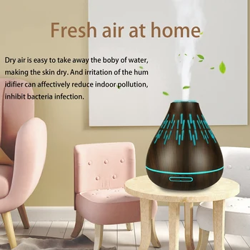 Air Humidifier Ultrasonic Aroma Essential Oil Diffuser 400Ml Aromatherapy Machine With Wood Grain 7 Color Changing Led Light Lig
Air Humidifier Ultrasonic Aroma Essential Oil Diffuser 400Ml Aromatherapy Machine With Wood Grain 7 Color Changing Led Light Lig