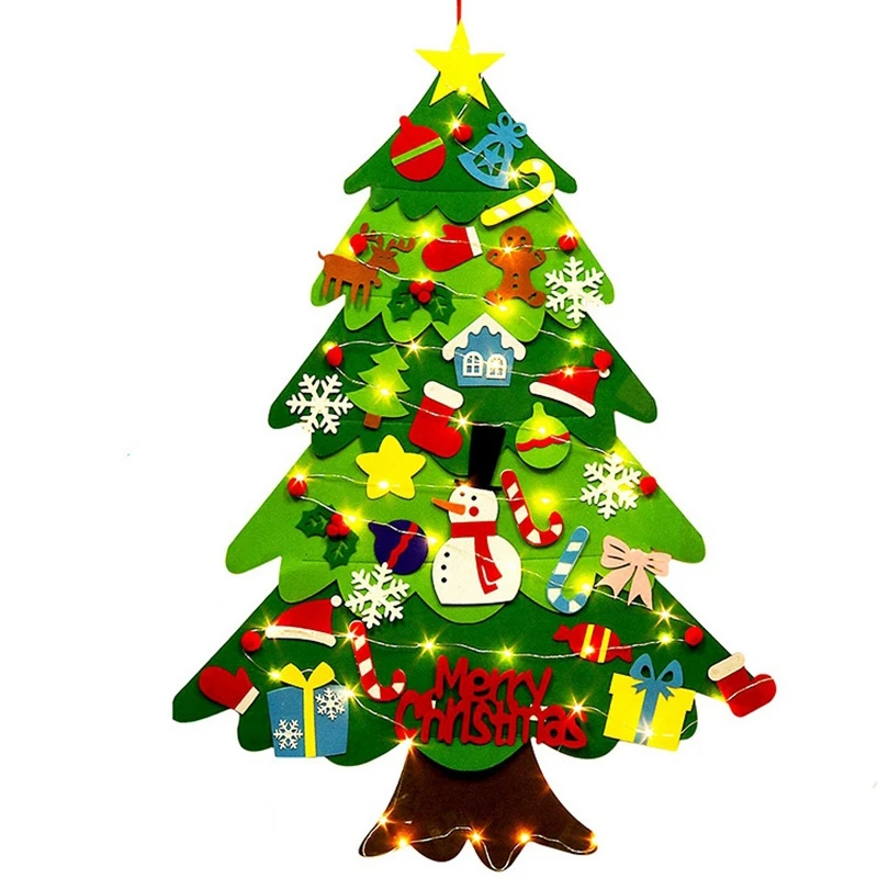 DIY Felt Christmas Tree Christmas Decorations for Home Christmas Tree Decoration with String Light
DIY Felt Christmas Tree Christmas Decorations for Home Christmas Tree Decoration with String Light