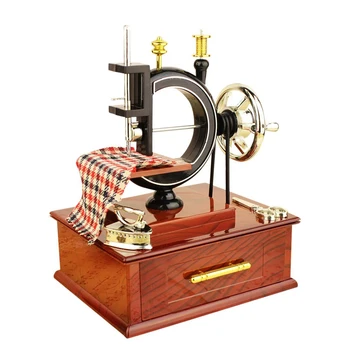 Retro Sewing Machine Music Box High Quality Vintage Style Mechanical Birthday Gift Table Decor Music Box
Retro Sewing Machine Music Box High Quality Vintage Style Mechanical Birthday Gift Table Decor Music Box