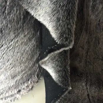 

White frosting tip faux plush fur fabric for coat vest Fur collar 170*50cm 2cm long hair plush fur tissu telas