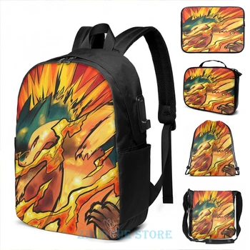 Funny Graphic print Typhlosion Pokemon USB Charge Backpack men School bags Women bag Travel laptop bag
Funny Graphic print Typhlosion Pokemon USB Charge Backpack men School bags Women bag Travel laptop bag
