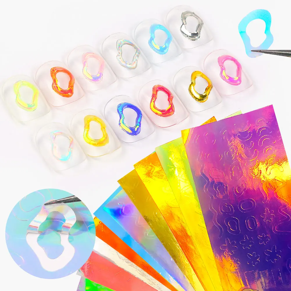 Irregular circle Nail Art Ice Aurora Nail Sticker Decals Holographic Laser Adhesive Foil Manicure Sticker Nail Art Decoration
Irregular circle Nail Art Ice Aurora Nail Sticker Decals Holographic Laser Adhesive Foil Manicure Sticker Nail Art Decoration