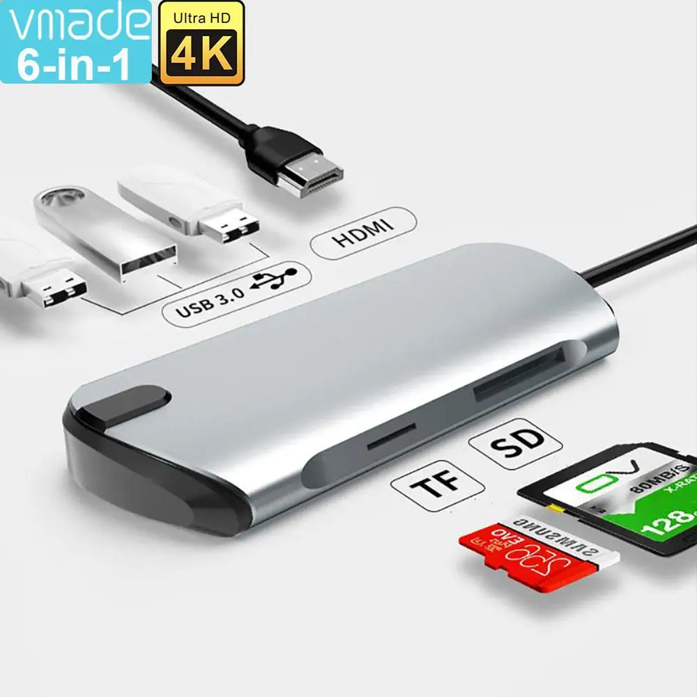 USB C HUB 3.0 Type-C 3.1 Support 4K Ultra HD 6 Port USB-C3.0 Splitter Adapter OTG For Lenovo Xiaomi Macbook Pro 13 15 Air Pro PC
USB C HUB 3.0 Type-C 3.1 Support 4K Ultra HD 6 Port USB-C3.0 Splitter Adapter OTG For Lenovo Xiaomi Macbook Pro 13 15 Air Pro PC