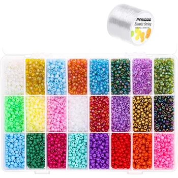 Beaded Bracelet Making Kit, 9000 Pieces of 4mm Glass Beads for Bracelets and Jewelry Making with 1 Roll of Elastic Cord and Stor
Beaded Bracelet Making Kit, 9000 Pieces of 4mm Glass Beads for Bracelets and Jewelry Making with 1 Roll of Elastic Cord and Stor