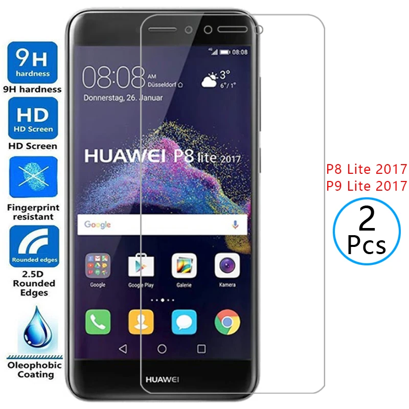 Защитное закаленное стекло для huawei p8 p9 lite 2017 протектор экрана на p 8 9 light p8lite p9lite