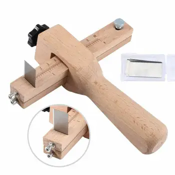 Adjustable Leather Strap Cutter Leathercraft Strip Belt DIY Hand Cutting Wooden Strip Cutter with 5 Blades Leather Tools
Adjustable Leather Strap Cutter Leathercraft Strip Belt DIY Hand Cutting Wooden Strip Cutter with 5 Blades Leather Tools