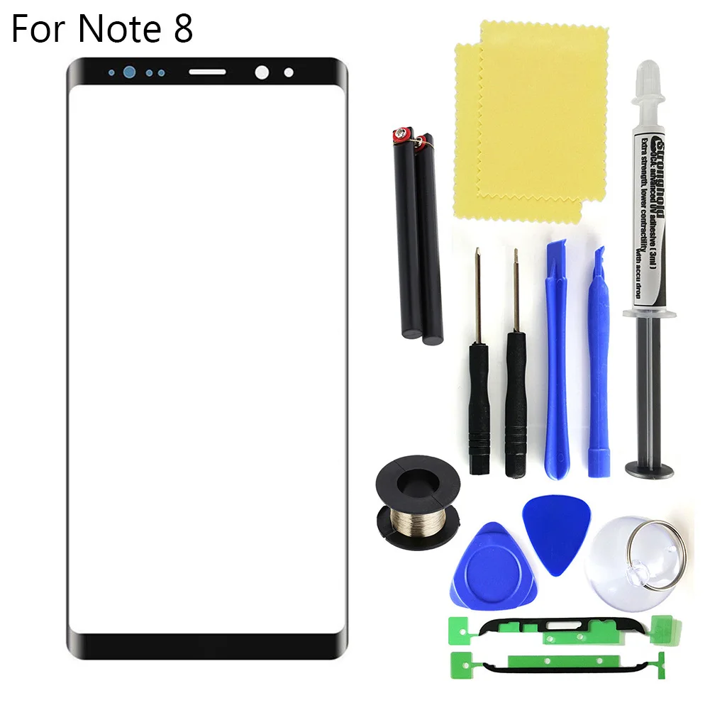 Screen Lens Cover Compatible for Samsung Galaxy Note 8 9 10 Plus Front Glass Screen Lens Replacement Repair Kit + UV Glue
Screen Lens Cover Compatible for Samsung Galaxy Note 8 9 10 Plus Front Glass Screen Lens Replacement Repair Kit + UV Glue