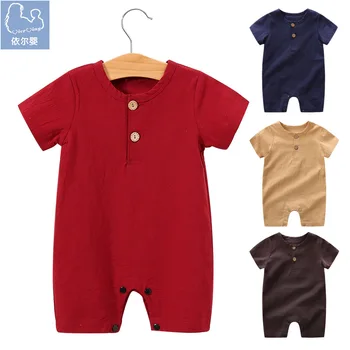 2020 Newborn clothes summer thin section 0-1 years old Clothes Summer Thin Section Solid Color Baby Casual Romper Baby Onesies 
2020 Newborn clothes summer thin section 0-1 years old Clothes Summer Thin Section Solid Color Baby Casual Romper Baby Onesies
