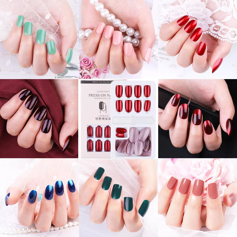 24pcs Reusable Stick-On-Nails Reusable Full Cover False Nail Artificial Tips for Decoration with Designed Press On Nails Art
24pcs Reusable Stick-On-Nails Reusable Full Cover False Nail Artificial Tips for Decoration with Designed Press On Nails Art