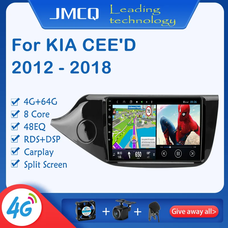 JMCQ T9 8 ядер Автомобильная магнитола для KIA Cee 'd CEED JD 2012 2018 мультимедийный
