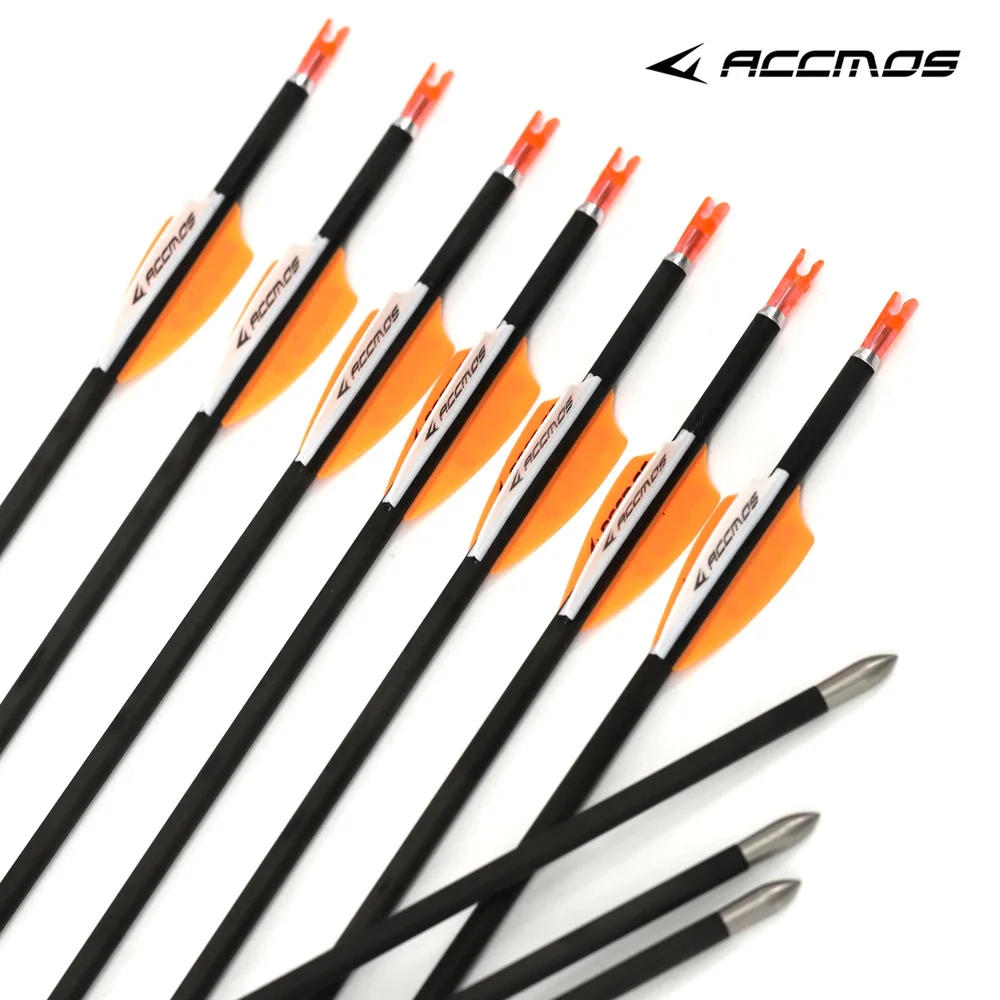 

6/12pcs ID 4.2mm Pure Carbon Arrow Spine 300 400 500 600 700 800 900 1000 1100 1300 1500 1800 Archery For Hunting Shooting