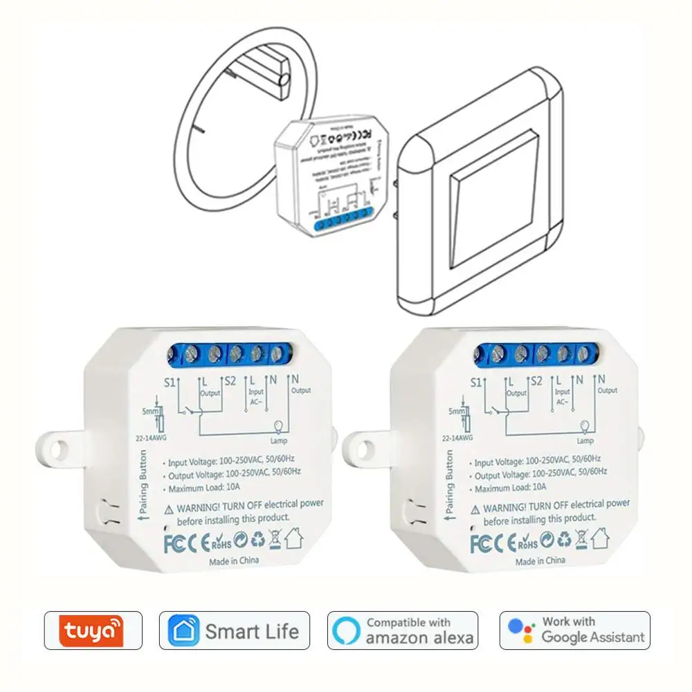 Tuya Smart Light Switch Relay Breaker Module Automation Wifi Timer Switch Voice Control Google Home Alexa Echo Remote Control
Tuya Smart Light Switch Relay Breaker Module Automation Wifi Timer Switch Voice Control Google Home Alexa Echo Remote Control