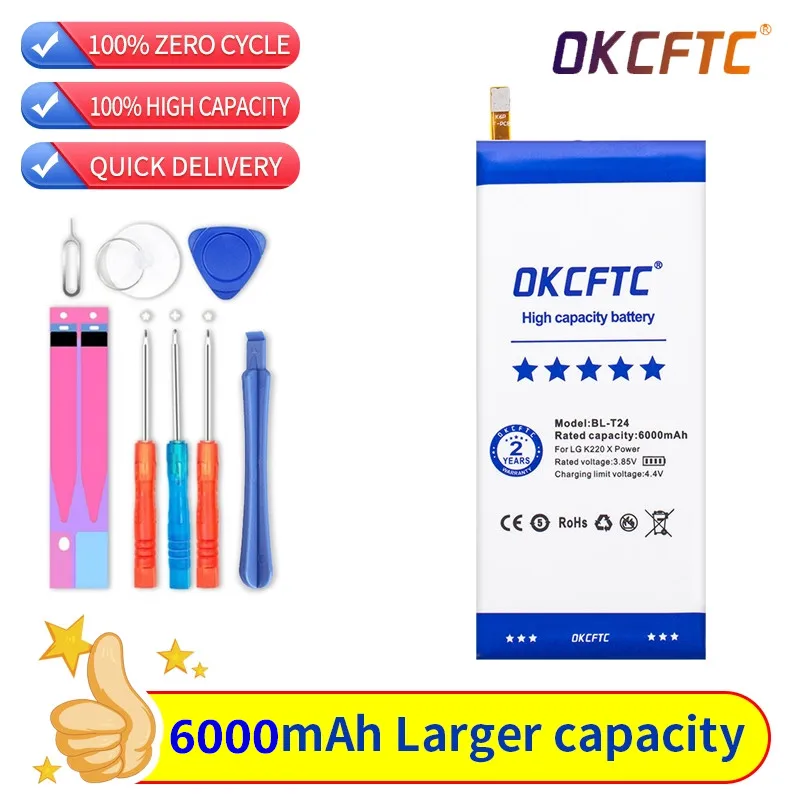 Original BL-T24 6000mAh Battery For LG K220 X Power k220ds k220dsk k220dsz k220y k220z ls755 Phone+Home Delivery
Original BL-T24 6000mAh Battery For LG K220 X Power k220ds k220dsk k220dsz k220y k220z ls755 Phone+Home Delivery