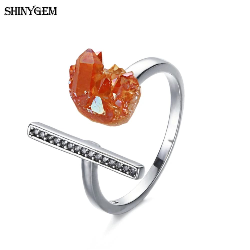 Irregular Shape Natural Crystal Druzy Ring 925 Sterling Silver Anti-Tarnished Micro Inlay Zircon Fashion Rings For Women Wedding
Irregular Shape Natural Crystal Druzy Ring 925 Sterling Silver Anti-Tarnished Micro Inlay Zircon Fashion Rings For Women Wedding