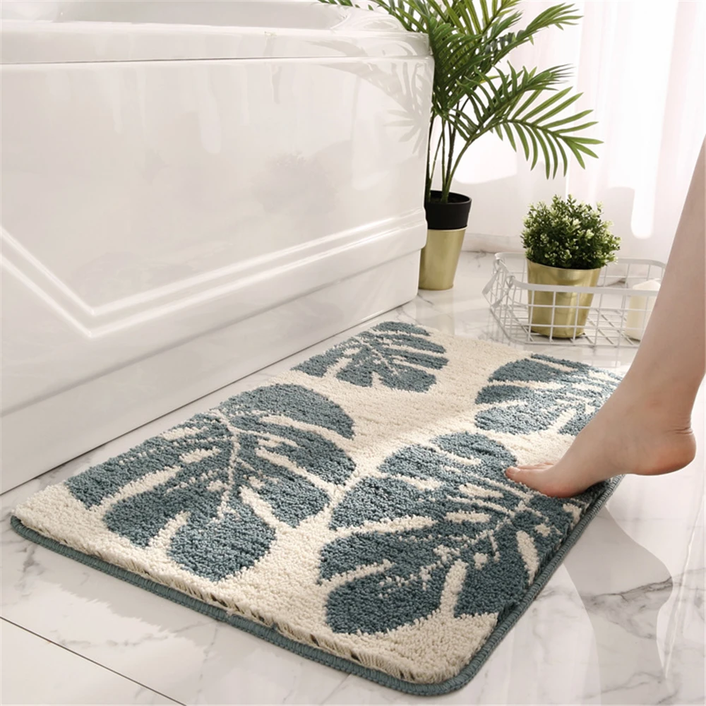 Leaf Pattern Non-Slip Bathroom Mat Quality Floor Carpet For Living Room Soft Water Absorbent Shower Room Door Rug Hallway Mats
Leaf Pattern Non-Slip Bathroom Mat Quality Floor Carpet For Living Room Soft Water Absorbent Shower Room Door Rug Hallway Mats