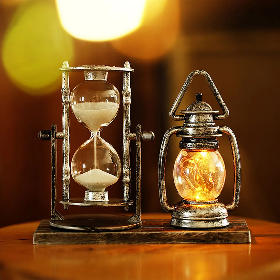 Creative Retro Hourglass Timer Craft Sand Timer Sand Clock with Flashing Night Lamp for Table Decor - Silver White
Creative Retro Hourglass Timer Craft Sand Timer Sand Clock with Flashing Night Lamp for Table Decor - Silver White