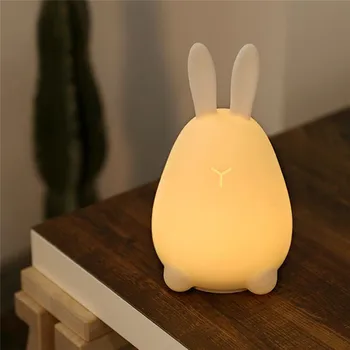 Lovely Soft Rabbit Night Light LED Touch Silicone Light Kids Bedroom Sleeping Night Light colourful Lamp luminaria 30AUG12
Lovely Soft Rabbit Night Light LED Touch Silicone Light Kids Bedroom Sleeping Night Light colourful Lamp luminaria 30AUG12