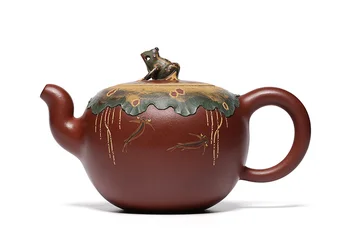 China Yixing Zisha Pottery Rinsing Clay Handmade Frog Lotus Leaf Gongfu TeaPot
China Yixing Zisha Pottery Rinsing Clay Handmade Frog Lotus Leaf Gongfu TeaPot