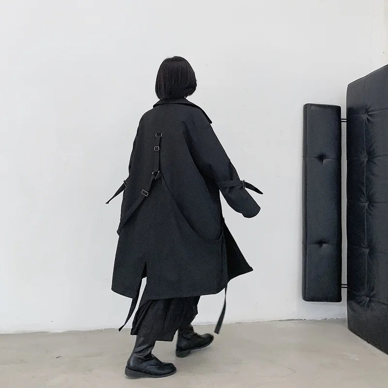 2020 Autumn Women Trench Cotton Single Breasted Bandage Dark Long Coat Loose Oversize Female Japan Style Gothic Owen Clothes
2020 Autumn Women Trench Cotton Single Breasted Bandage Dark Long Coat Loose Oversize Female Japan Style Gothic Owen Clothes