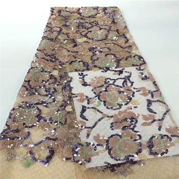 2020 high quality French Nigerian sequins net lace,African tulle mesh sequence lace fabric for party dress 5yards/lot purple
2020 high quality French Nigerian sequins net lace,African tulle mesh sequence lace fabric for party dress 5yards/lot purple